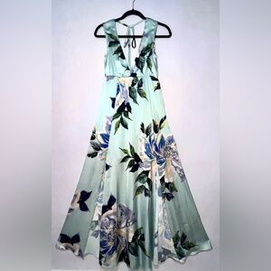 Show Me Your MUMU Mint to be floral Kendall maxi dress XS